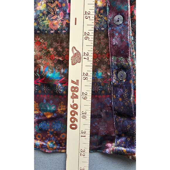 Natural Life Womens Med Cardigan Duster Boho Suede Multicolor Loose Vibrant Art - Picture 6 of 8